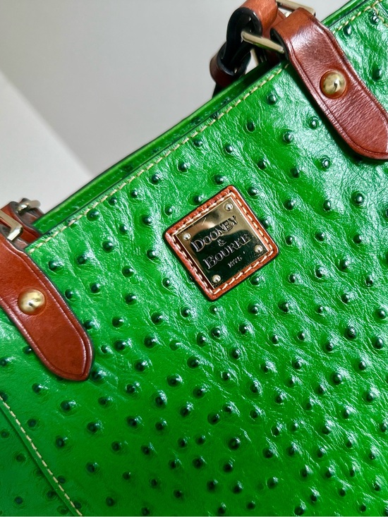 Dooney & Bourke Handbags - Dooney & Bourke Kelly Green Ostrich Tote